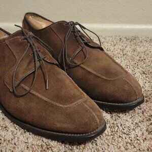Allen Edmonds Handcock 10.5 D Men's Split Toe Blucher Oxford Shoes Suede